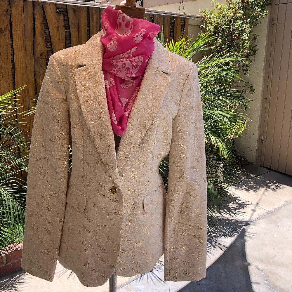 DANA BUCHMAN 1 BUTTON JACKET NWT'S SZ.16 CREAM+++